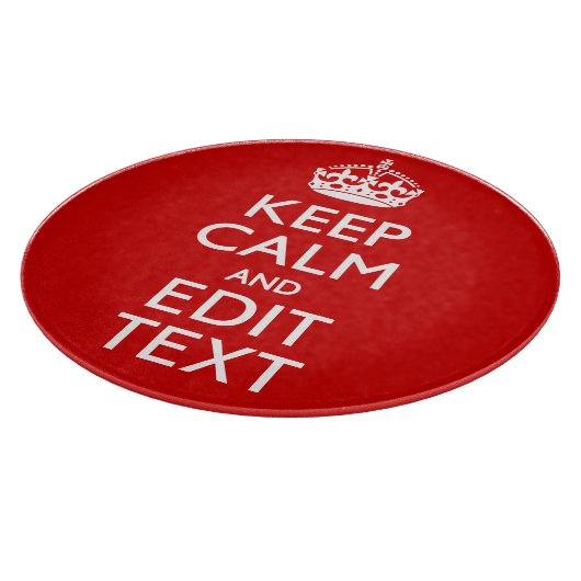 パーソナライズされた保CALM AND Edit Your Text カッティングボード (角)