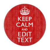 パーソナライズされた保CALM AND Edit Your Text カッティングボード (正面)