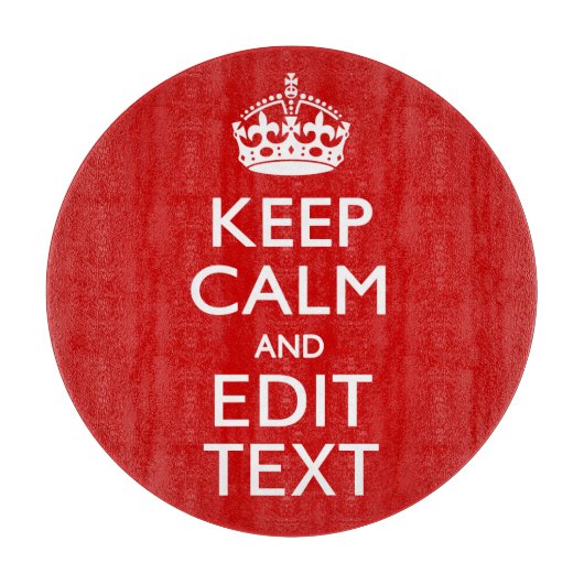 パーソナライズされた保CALM AND Edit Your Text カッティングボード (正面)