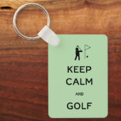パーソナライズされた保Calm and Golf キーホルダー (正面)
