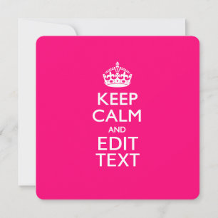 パーソナライズされた保CALM AND Your Text EASY PINK