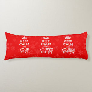 パーソナライズされた保CALM AND Your Text for snow ボディピロー