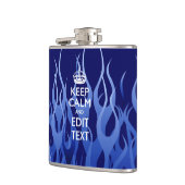 パーソナライズされた保Calm on Blue Flames フラスク (左)