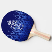 パーソナライズされた保Calm on Blue Flames 卓球ラケット (横)