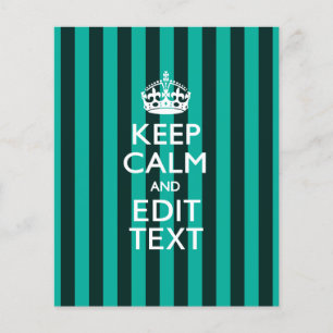 パーソナライズされた保CALM Your Textターコイズストライプ チラシ