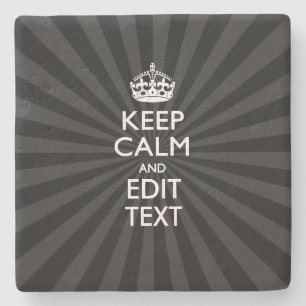 パーソナライズされた保Calm Your Text Black日が差すこと ストーンコースター