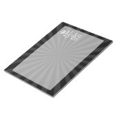 パーソナライズされた保Calm Your Text Black日が差すこと ノートパッド (アングル)