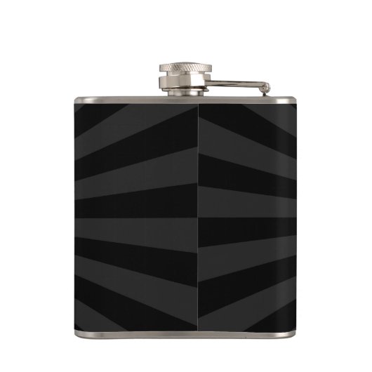 パーソナライズされた保Calm Your Text Black日が差すこと フラスク (裏面)