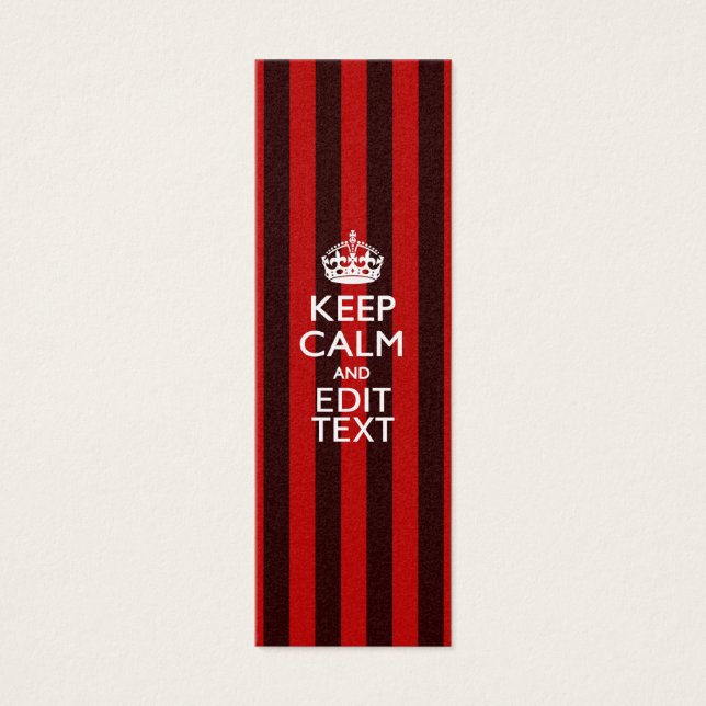 パーソナライズされた保Calm Your Text Red ストライプ Decor (正面)