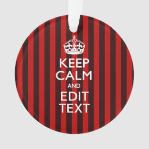 パーソナライズされた保Calm Your Text Red ストライプ Decor オーナメント