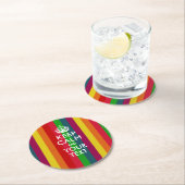 パーソナライズされた保Reainbowのための冷静な文章 ラウンドペーパーコースター (インサイチュ)