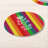 パーソナライズされた保Reainbowのための冷静な文章 ラウンドペーパーコースター (アングル)