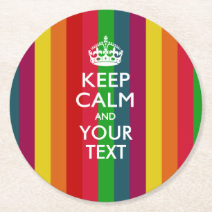 パーソナライズされた保Reainbowのための冷静な文章 ラウンドペーパーコースター