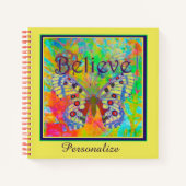パーソナライズされた信じカラフル ノートブック (正面)