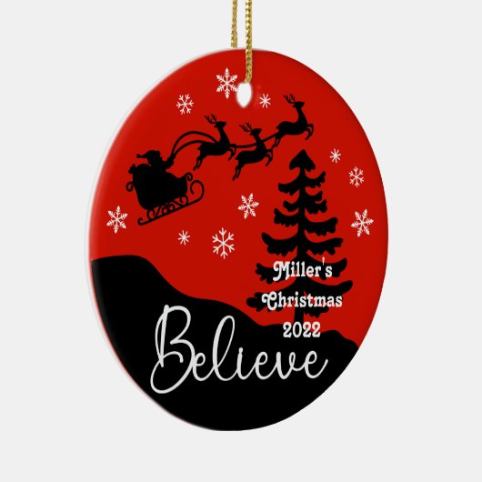 パーソナライズされた信じ セラミックオーナメント (右)