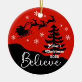 パーソナライズされた信じ セラミックオーナメント (正面)