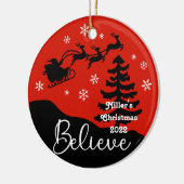 パーソナライズされた信じ セラミックオーナメント (左)