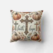 パーソナライズされた信仰と希望クリスチャンのハロウィーン クッション (裏面)