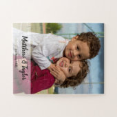 パーソナライズされた兄弟姉妹写真ギフト ジグソーパズル (横)