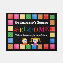 パーソナライズされた先生おもしろい ドアマット
