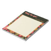 パーソナライズされた先生かわいらしフローラへの道 ノートパッド (回転)