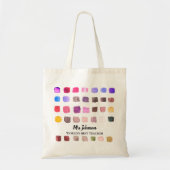 パーソナライズされた先生のカラフルトートバッグ トートバッグ (正面)