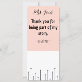 パーソナライズされた先生のブックマーク シーズンカード