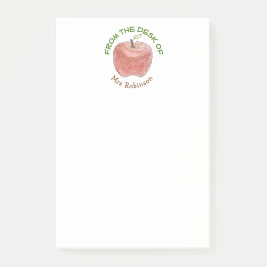 パーソナライズされた先生のPIメモ ポストイット (正面)