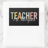 パーソナライズされた先生への感謝の気持ちを込めた新学期グッズ 長方形シール (バッグ)