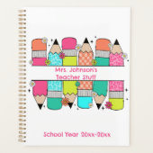 パーソナライズされた先生をテーマにした月次プランナー プランナー手帳 (正面)