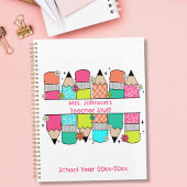 パーソナライズされた先生をテーマにした月次プランナー プランナー手帳