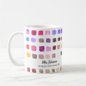 パーソナライズされた先生カラフル コーヒーマグカップ (左)