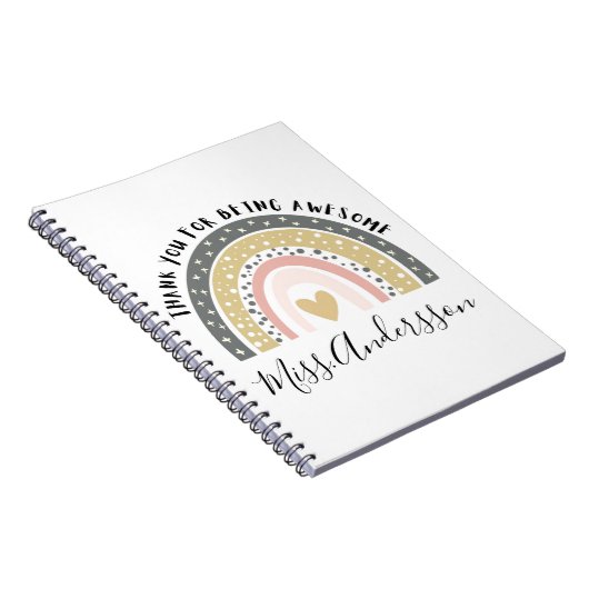 パーソナライズされた先生ギフトカスタム先生ギフト ノートブック (右側)