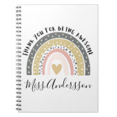 パーソナライズされた先生ギフトカスタム先生ギフト ノートブック (正面)