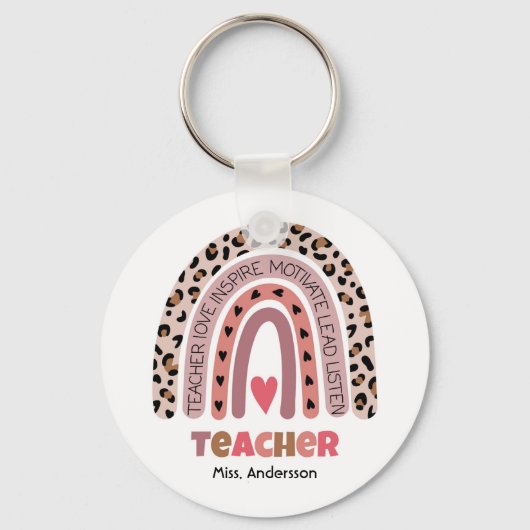 パーソナライズされた先生ギフトカスタム、先生ギフト鍵 キーホルダー (正面)