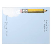 パーソナライズされた先生ギフトメモ帳 ノートパッド (正面)