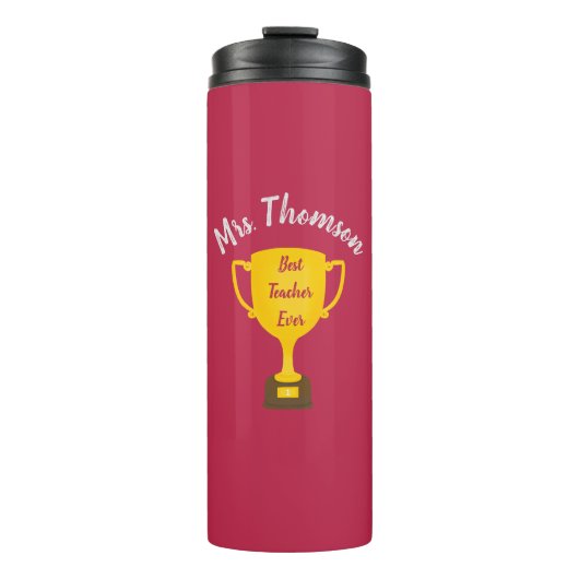 パーソナライズされた先生ギフト最高の先生 タンブラー (正面)