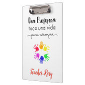 パーソナライズされた先生クリッスペインのプボード クリップボード (左)