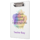 パーソナライズされた先生クリップボード(Candle引用文) クリップボード (左)