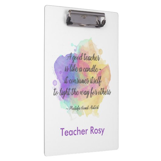 パーソナライズされた先生クリップボード(Candle引用文) クリップボード (右)