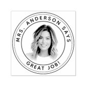 パーソナライズされた先生スタンプ付きカスタムフォトスタンプ セルフインキングスタンプ (デザイン)