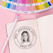 パーソナライズされた先生スタンプ付きカスタムフォトスタンプ セルフインキングスタンプ