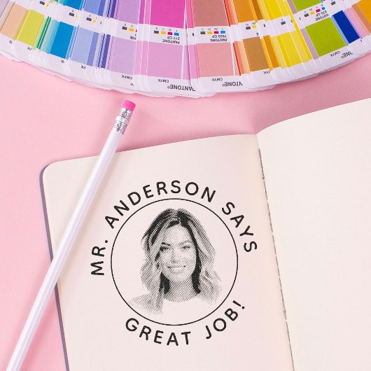 パーソナライズされた先生スタンプ付きカスタムフォトスタンプ ラバースタンプ