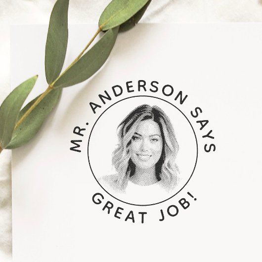 パーソナライズされた先生スタンプ付きカスタムフォトスタンプ ラバースタンプ