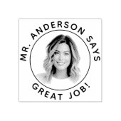 パーソナライズされた先生スタンプ付きカスタムフォトスタンプ ラバースタンプ (インプリント)