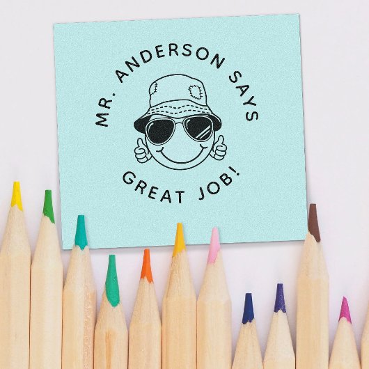 パーソナライズされた先生スタンプ新学期ギフト ラバースタンプ