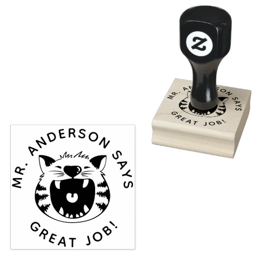 パーソナライズされた先生スタンプ新学期ギフト ラバースタンプ (押印)