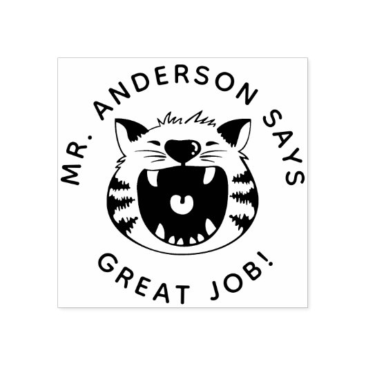 パーソナライズされた先生スタンプ新学期ギフト ラバースタンプ (インプリント)