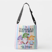 パーソナライズされた先生トート及び肩バッグ クロスボディバッグ (正面)