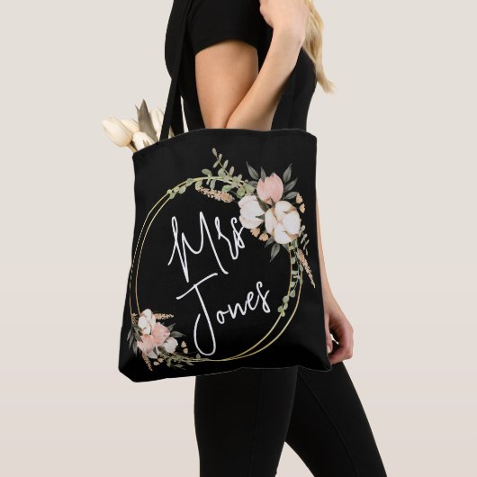 パーソナライズされた先生トート教え助品 トートバッグ (クローズアップ)